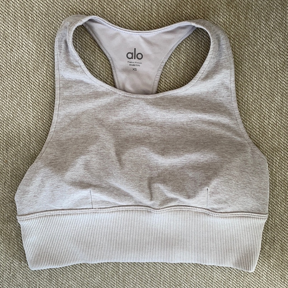 ALO Yoga Light Pink High-neck Bra